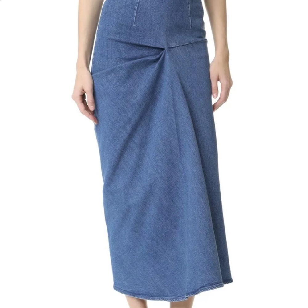 Stella McCartney denim midi skirt. So fashionable